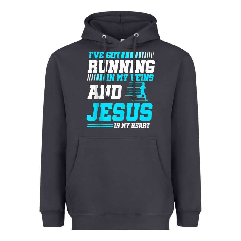 Christian Runner Half Marathon Running Race Jesus Gift Heavyweight Hoodie by trangStudio | Teevron