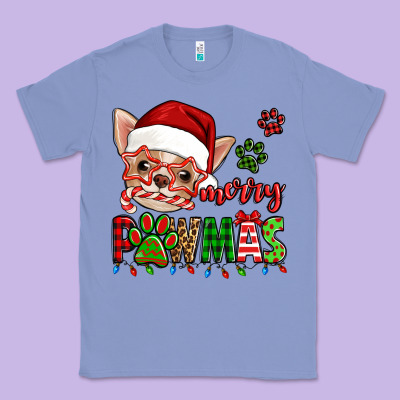 Merry Pawmas Christmas Chihuahua Classic Tee Designed By Jasminsmagicworld