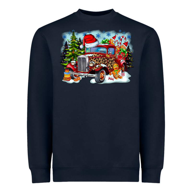 Christmas Truck Heavyweight Sweatshirt by CowhideDigitalArt | Teevron