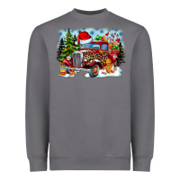 Storm Christmas truck Heavyweight Sweatshirt - CowhideDigitalArt
