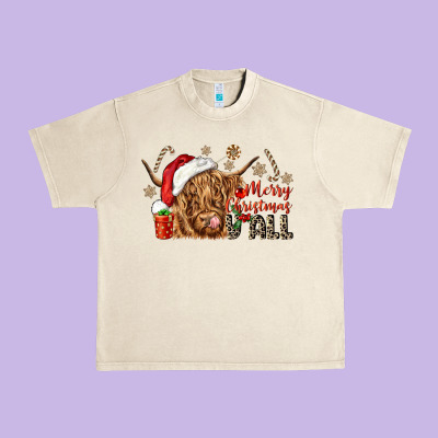 Merry Christmas Yall Urban Heavy Tee Designed By Cowgirlartshop