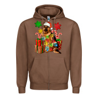 Chestnut christmas german shepherd Zipper Hoodie - Artiststas