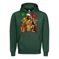 Sports Green christmas german shepherd Zipper Hoodie - Artiststas