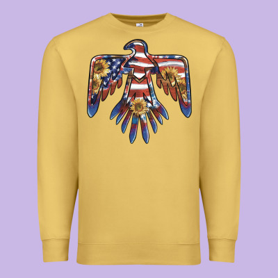 Thunderbird Usa Premium Sweatshirt Designed By Barkaloodesign