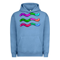 Pigment Pebble Blue worm jelly Urban Hoodie - AdoDesignShop