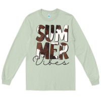 Matcha Summer Vibes Brown White Cowhide Long Sleeve Tee - CowCowDesign