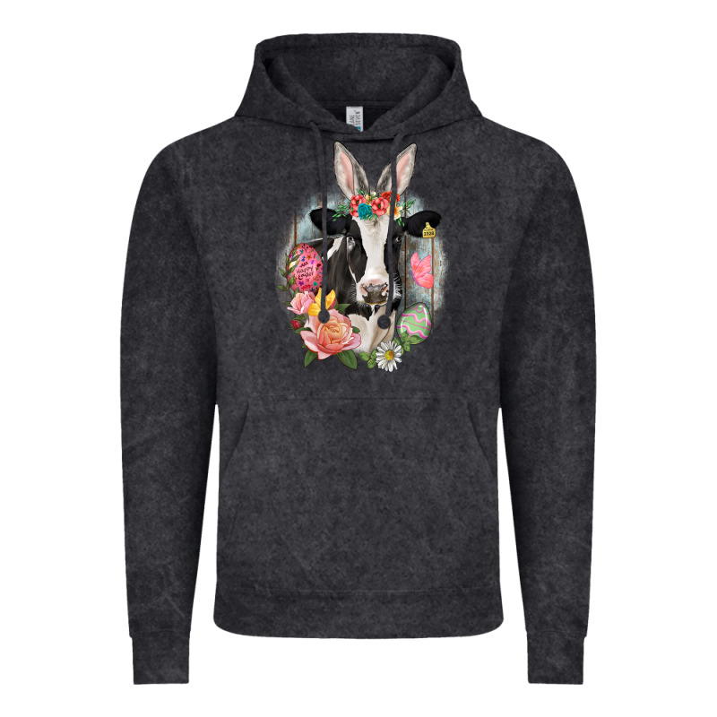 Happy Easter Cow Easter Day Vintage Hoodie by CowGirlArtShop | Teevron