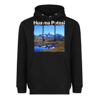 Black Bolivia Huayna Potosi Mountain Andes Art Heavyweight Hoodie - trangStudio