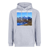 Heather Grey Bolivia Huayna Potosi Mountain Andes Art Heavyweight Hoodie - trangStudio