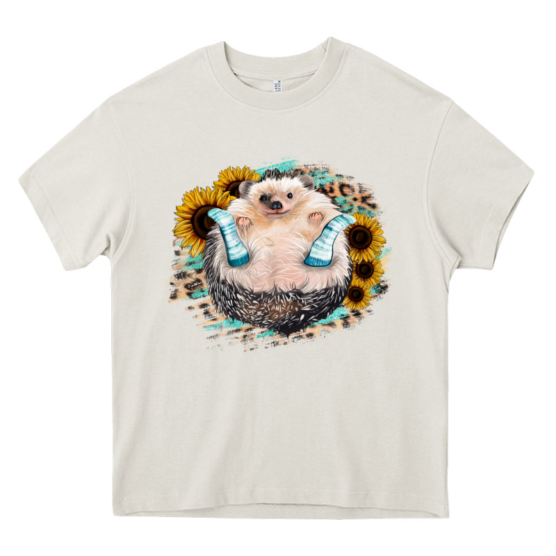 Hedgehog With Sunflower Heavy Core Tee by Bettercallsaul | Teevron