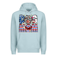 Blue Mist American Dog Mom Premium Hoodie - CowhideDigitalArt