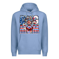 Colony Blue American Dog Mom Premium Hoodie - CowhideDigitalArt