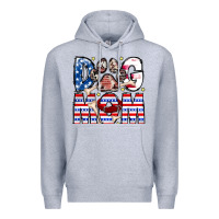 Heather Grey American Dog Mom Premium Hoodie - CowhideDigitalArt