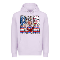 Lilac American Dog Mom Premium Hoodie - CowhideDigitalArt