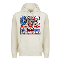 Oatmeal Heather American Dog Mom Premium Hoodie - CowhideDigitalArt
