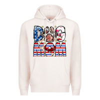 Pale Pink American Dog Mom Premium Hoodie - CowhideDigitalArt