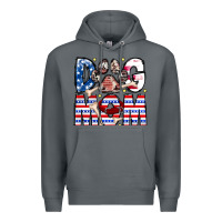 Rock American Dog Mom Premium Hoodie - CowhideDigitalArt