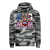 Slate Camo American Dog Mom Premium Hoodie - CowhideDigitalArt