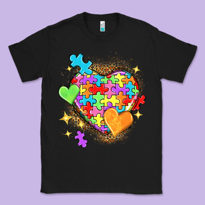Autism Hearts Classic Tee Designed By Nancycooperartshop