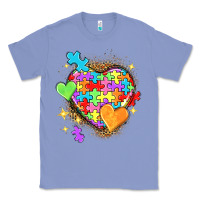Colony Blue Autism hearts Classic Tee - NancyCooperArtShop