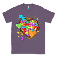 Lavender Autism hearts Classic Tee - NancyCooperArtShop