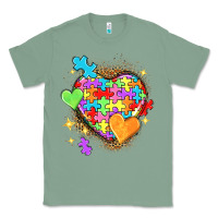 Sage Autism hearts Classic Tee - NancyCooperArtShop