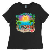 Black My favorite color is sunshine Ladies Tee - NancyCooperArtShop