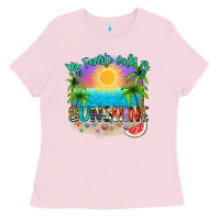 Bubblegum Pink My favorite color is sunshine Ladies Tee - NancyCooperArtShop