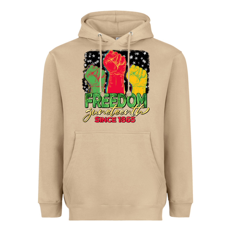 Freedom Juneteenth Since 1865 Heavyweight Hoodie by BarkalooDesign | Teevron