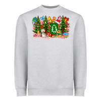 Heather Grey Christmas teacher Heavyweight Sweatshirt - CowhideDigitalArt