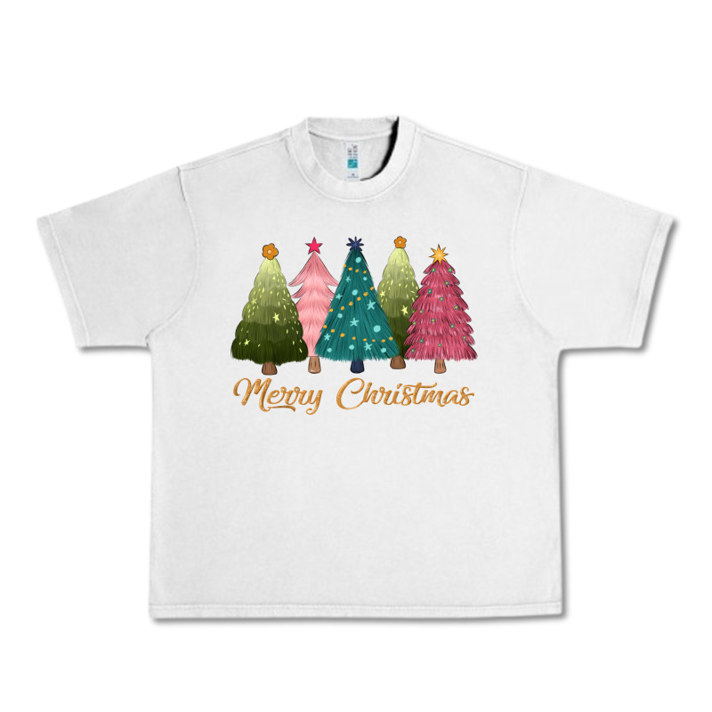 Merry Christmas Trees Urban Heavy Tee by CowGirlArtShop | Teevron