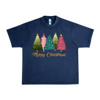 Navy merry christmas trees Urban Heavy Tee - CowGirlArtShop