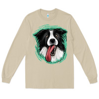 Mushroom border collie Long Sleeve Tee - Jasminsmagicworld