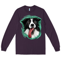 Plum border collie Long Sleeve Tee - Jasminsmagicworld