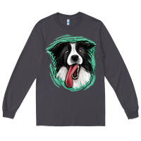 Smoke border collie Long Sleeve Tee - Jasminsmagicworld