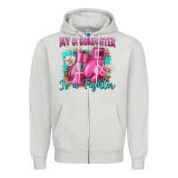 Dove Grey Breast Cancer my Goddaughter is a fighter Zipper Hoodie - Artiststas