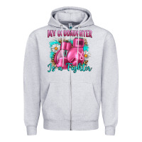 Breast Cancer My Goddaughter Is A Fighter Zipper Hoodie | Teevron