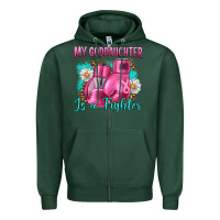 Sports Green Breast Cancer my Goddaughter is a fighter Zipper Hoodie - Artiststas