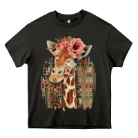 Asphalt Giraffe with Floral Heavy Core Tee - Bettercallsaul