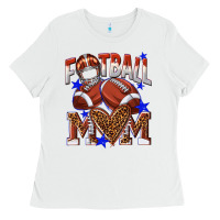 White American Football Mom Ladies Tee - NancyCooperArtShop