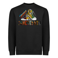 Black steppin into juneteenth Heavyweight Sweatshirt - SublimationCraftShop