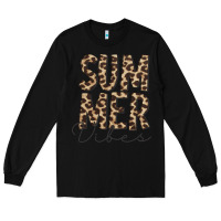 Black summer vibes leopard Long Sleeve Tee - CowCowDesign