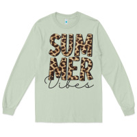 Matcha summer vibes leopard Long Sleeve Tee - CowCowDesign
