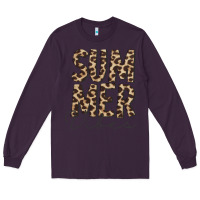 Plum summer vibes leopard Long Sleeve Tee - CowCowDesign