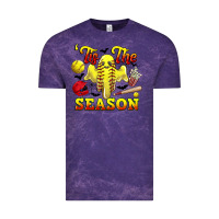 Cloud Purple tis the season softball halloween Vintage Tee - CowGirlArtShop