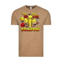 Vintage Coffee tis the season softball halloween Vintage Tee - CowGirlArtShop