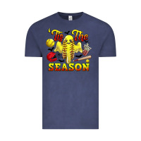 Vintage Denim tis the season softball halloween Vintage Tee - CowGirlArtShop