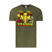 Vintage Olive tis the season softball halloween Vintage Tee - CowGirlArtShop