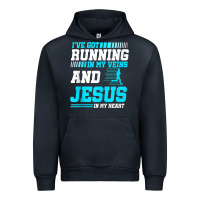 Navy Christian Runner Half Marathon Running Race Jesus Gift Urban Hoodie - trangStudio