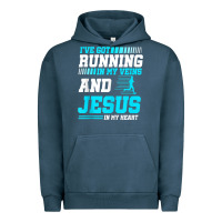 Pigment Midnight Navy Christian Runner Half Marathon Running Race Jesus Gift Urban Hoodie - trangStudio